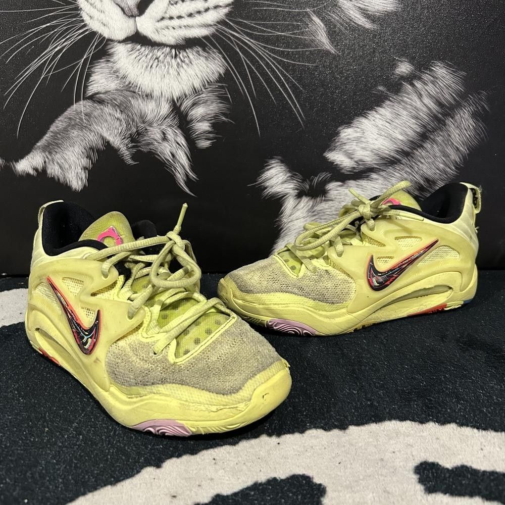 Nike KD 15 Aimbot DM1056-700 Athletic Sneaker Men's 5.5 Green Mesh Basketball